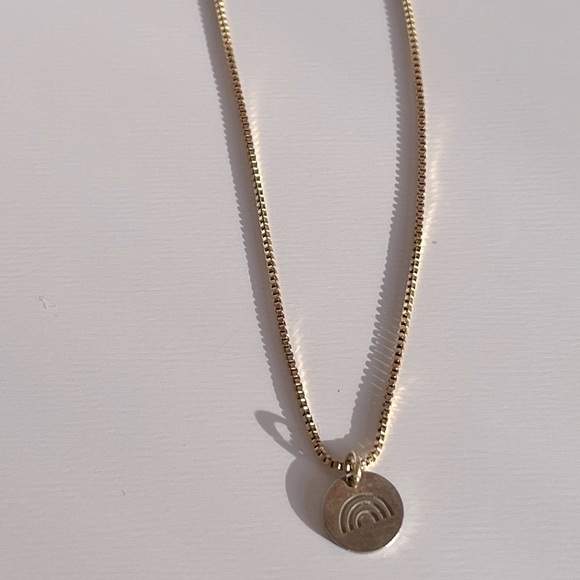 2/$20 ✨🌈 Rainbow Charm Gold Plated Dainty Necklace - Picture 6 of 7